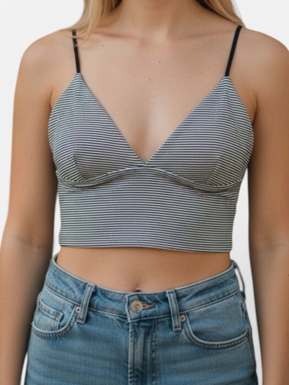 Zara Hafaluc Striped Black and White Women's Bralette size small